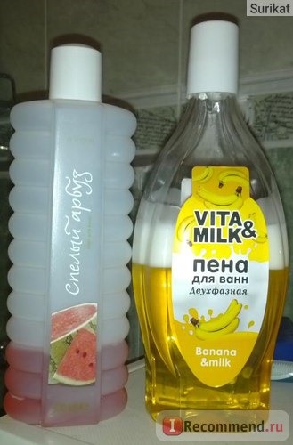 Пена для ванн Vita & milk Двухфазная банан и молоко фото