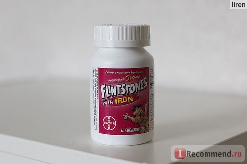 Витамины Flintstones Детские жевательные мультивитамины с железом фото