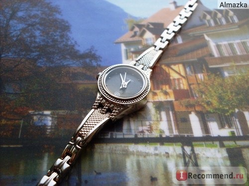 Наручные часы Tinydeal Elegant Mini Slender Stainless Steel Round Case Quartz Wrist Watch Bracelet for Lady Girl Woman - Black Dial W5-0063 фото