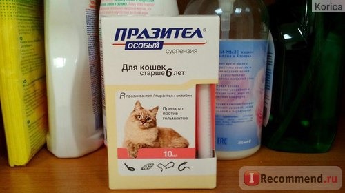 Антигельминтики Празител Особый суспензия для кошек старше 6 лет