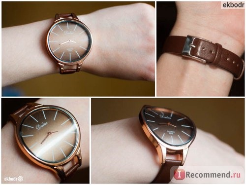 Наручные часы Tinydeal Fashioned Quartz Watch Wrist Watch Timepiece with PU Leather Strap for Women WWM-133225 фото