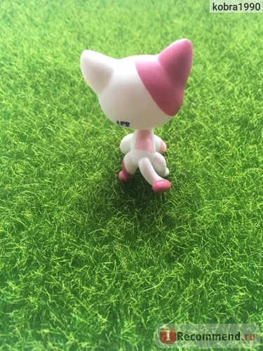Aliexpress Игрушка 5cm Lovely Collection LPS Action Figure 2291 SPARKLE PINK & WHITE Cat With Opp Bag фото