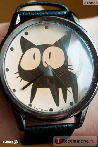Наручные часы Tinydeal Fashion Gray Cat Pattern Female Quartz Wrist Watch WWM-79028 фото