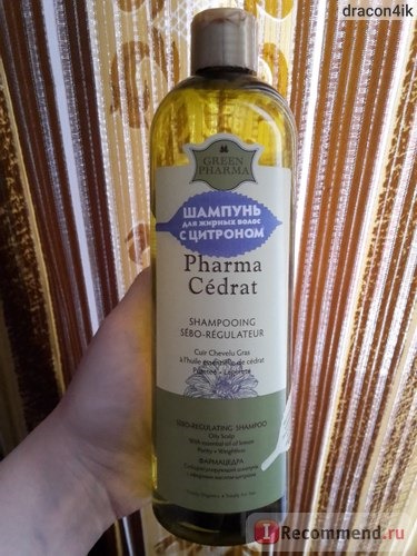 Шампунь GREEN PHARMA Себорегулирующий с эфирным маслом цитрона Фармацедра фото