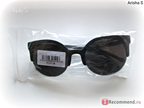 Солнцезащитные очки Aliexpress Stylish Cat Eye Sunglasses Women Eyewear Semi-Rimless Sunglasses Super Round Circle Cat Eye Sunglasses PMPJ093*65 фото