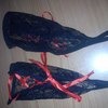 Эротическое белье Aliexpress Sexy Halter Neckline Nightdress Lace Gloves Lady Lingerie Set Backless фото