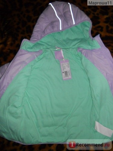 Утеплённая куртка с капюшоном для девочки Faberlic фото