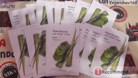 Тканевая маска для лица Missha Pure Source cell sheet mask (алоэ) фото