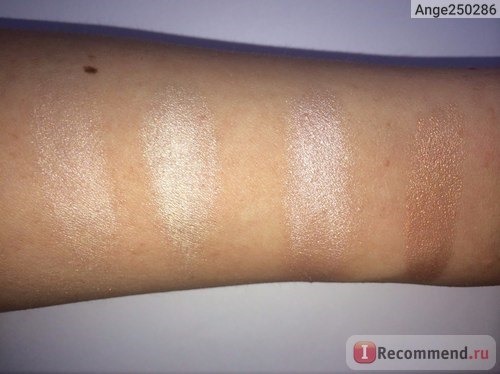  слева направо Kevyn AucoinThe Creamy Glow Duo, MAC Cream Colour Base Pear, Benefit High Beam, Mac lustre drops-sun pink rebel 