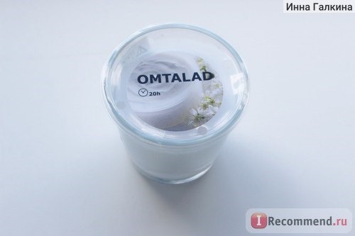 Свеча декоративная, ароматная IKEA Ароматическая в стакане ОМТАЛАД - Ваниль фото