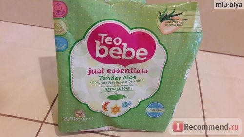 Стиральный порошок Teo bebe Just essentials Tender Aloe с Натуральным мылом. фото