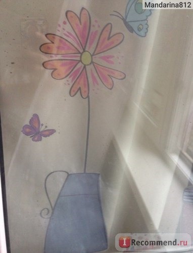 Наклейки для детской комнаты Aliexpress Pot Plant Flower Butterfly Nature Lovely Window Handdrawing Decal Vinyl Wall Sticker PVC Decor Decoration DIY Home Living Room фото