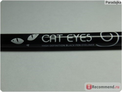 Подводка-фломастер для глаз Арт-визаж Cat eyes устойчивая ультрачерная фото