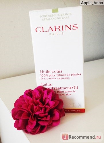 Масло косметическое Clarins Huile Lotus Face Treatment Oil для лица 