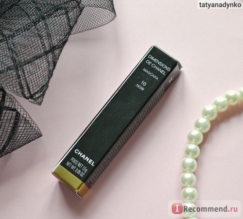 упаковочка пробника туши для ресниц Chanel Dimensions de Chanel Mascara в оттенке 10 - Noir