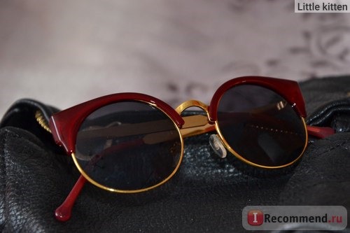 Очки Aliexpress Hot Sale New Unisex Vintage Cat Eye Sunglasses Retro Round Girls Fashion Sun Glasses For Ladies 6 Colors Drop Shipping фото