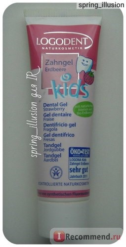Детская зубная паста Logona KIDS Strawberry Dental Gel фото