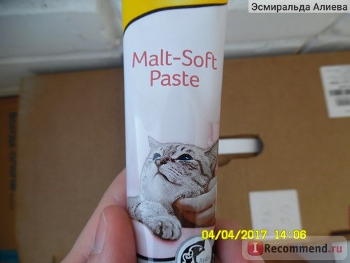 Мальт-паста Gimpet Malt-Soft Extra, паста для кошек для выведения шерсти фото