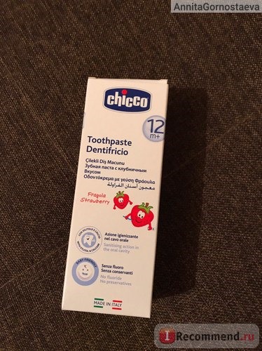 Зубная паста Chicco Клубника 12м+ фото