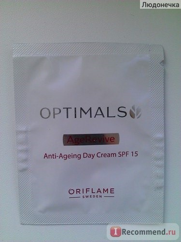 Крем для лица Oriflame Антивозрастной дневной с SPF 15 Optimals Age Revive фото