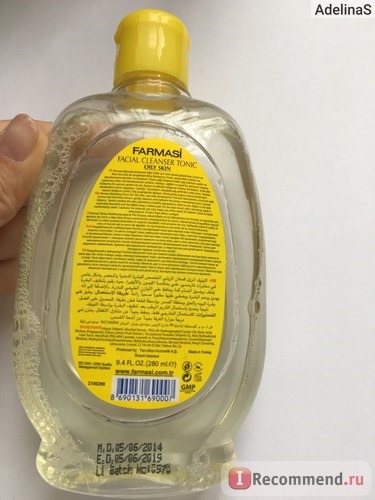 Тоник Farmasi матирующий для жирной кожи с экстрактом лимона и алоэ вера / Facial cleanser tonic for oily skin фото