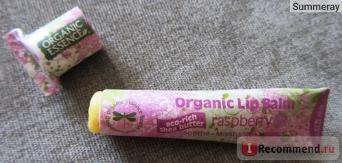 Бальзам для губ Organic essence Organic lip balm Raspberry фото