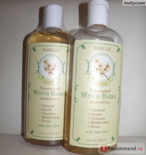 Тоник Madre Labs Witch Hazel Toner Unscented, Alcohol-Free фото