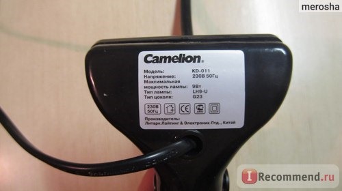Настольная лампа Camelion KD-011 на прищепке фото