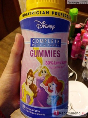 Витамины для детей Disney PRINCESS GUMMIES, CHILDREN'S MULTIVITAMIN фото