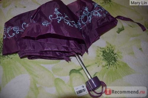 Зонт Ив Роше / Yves Rocher Фиолетовый с голубым узором фото