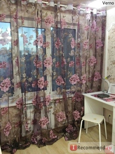 Занавески тюль Aliexpress New classical classic flower curtain window screening customize finished products purple tulle curtain фото