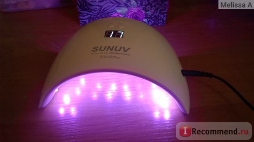 LED лампа для полимеризации гель-лака Aliexpress SUNUV SUN9x Plus 36W Nail Lamp 18 LEDs Perfect Thumb Solution фото