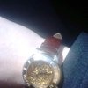 Наручные часы Ника кварцевые в золотом корпусе фото