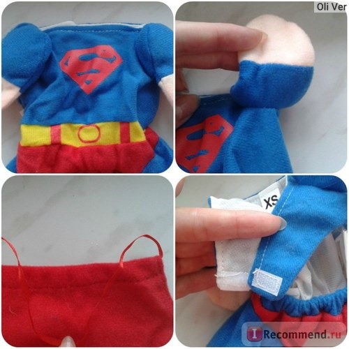 Одежда для собак EBay Pet Dog Clothes Costumes Superman Suit size XS/S/M/L/XL фото