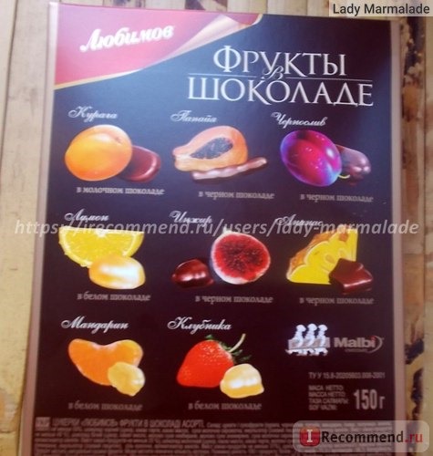 Фрукты в шоколаде Любимов