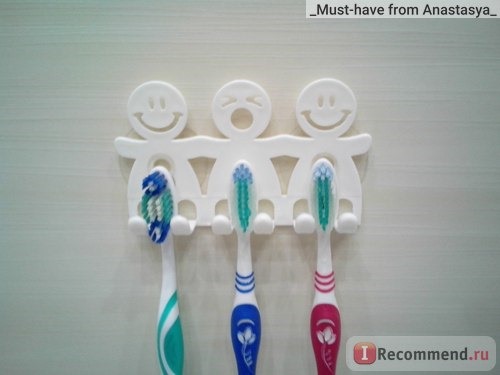 Подставка для зубных щеток Aliexpress cute smiling face of the cartoon toothbrush holder,118mm*68mm фото