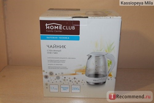 Электрический чайник HOMECLUB HHB17 48A фото