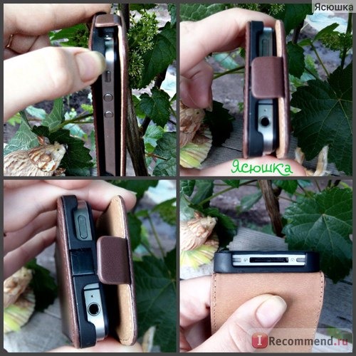 Флип кейс для смартфона Aliexpress Retro 100% Genuine Leather Case For Apple iPhone4 4S 4G Vertical Flip Magnetic Full Protect Mobile Phone Cover For iphone 4S Bag фото