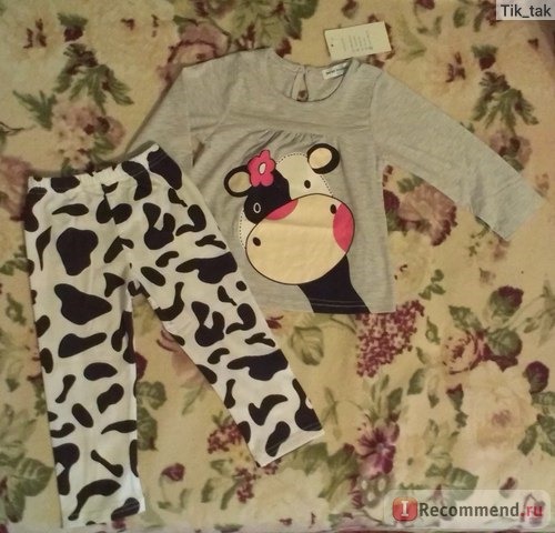 Костюм Aliexpress Retail girls baby clothes Little Cow modeling фото