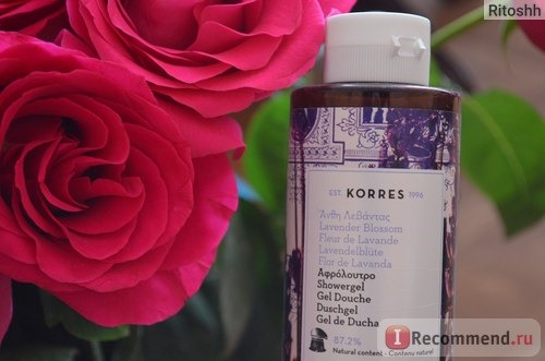 Гель для душа Korres Lavender Blossom Цветы лаванды отзыв с фото