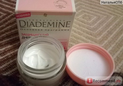Крем для лица дневной защищающий Diademine с Витамином Е, Провитамином В5 и UVA/UVB фильтрами фото
