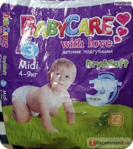Подгузники Ontex Baby Care with love Dry&Soft фото
