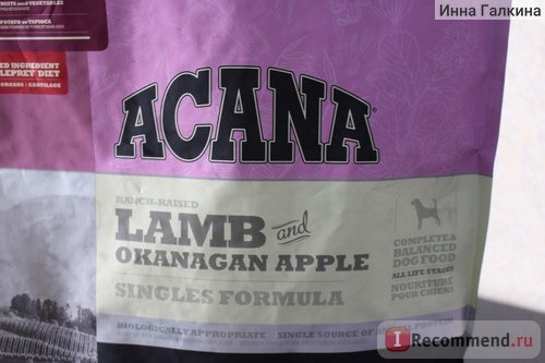 Acana для собак всех пород с ягненком и яблоками (LAMB & OKANAGAN APPLE) фото