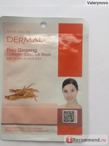 Тканевая маска для лица Dermal Red Ginseng Collagen фото