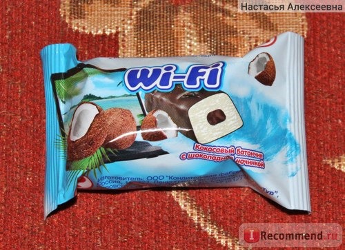 Конфеты ФинТур Wi-Fi Кокосовый батончик с шоколадной начинкой фото
