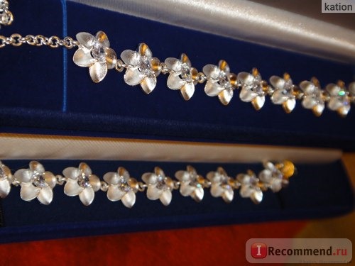 Ювелирные изделия Aliexpress Free Shipping Wholesale Fashion Jewelry Set,Plum flower 2 Piece set,925 Sterling silver Necklace&Bracelet&Earrings T055 фото