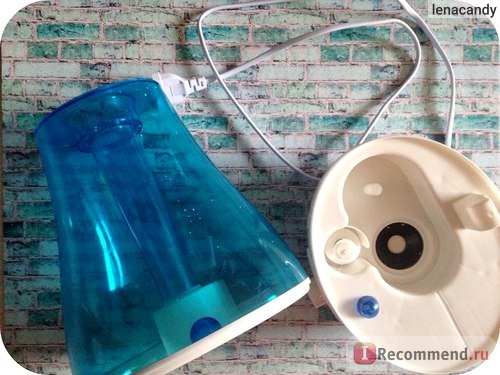Увлажнитель воздуха Aliexpress Tabletop Blue Water Bottle Mini Home Ultrasonic Humidifier Purifier with LED Lamp Air Freshener Diffuser фото