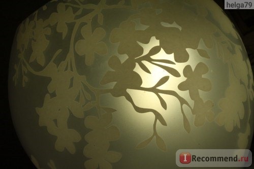 Лампа настольная ИКЕА КНУББИГ, цветы вишни, 18см фото