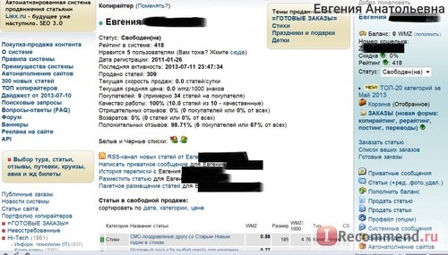 Сайт Textsale.ru - Сервис покупки-продажи контента независимых копирайтеров фото
