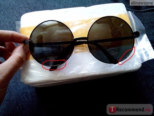Солнцезащитные очки Aliexpress New Womens Oversized Round Glasses Retro Metal Shades UV Protection Sunglasses Free DropShipping фото